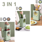 Manual Rotary Vegetable Cutter – Multi Blade Kitchen Slicer & Grater | Camera Style Vegetable Chopper