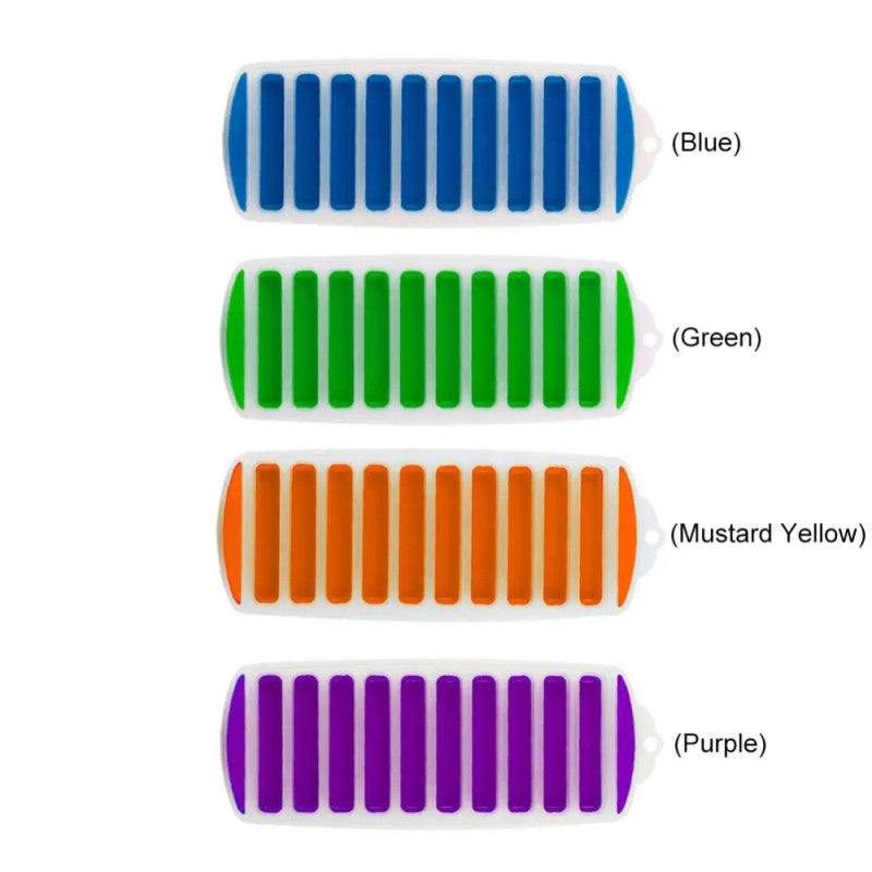 Pack of 2 Button Ice Cube Tray – Press Type Ice Mold | Easy Release Ice Cube Maker for Drinks