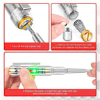 Pack of 2 Digital Electric Tester Pen – Voltage Detector Screwdriver with LED Indicator
