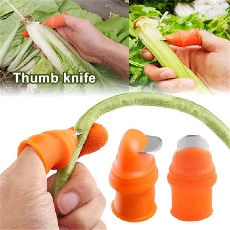 Silicone Finger Vegetable Peeler & Thumb Knife – Safe Kitchen Cutting Protector