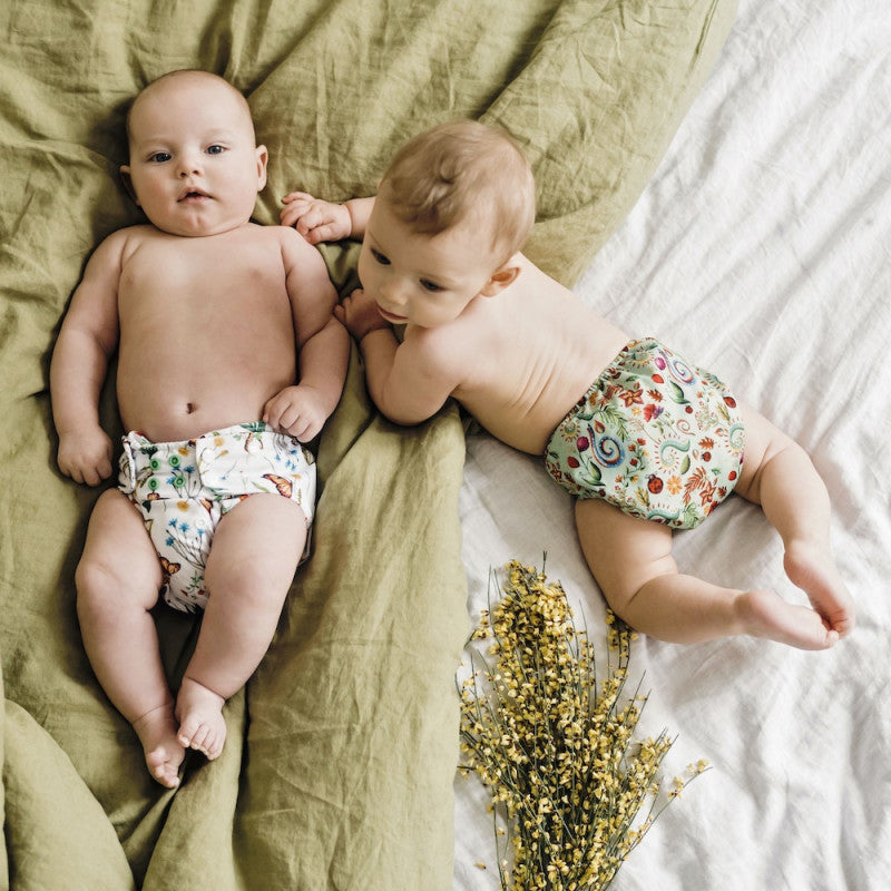 Pack of 2 Reusable Adjustable Baby Washable Diapers (Kids)
