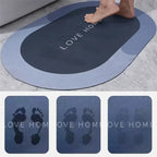 Oval Bath Mat – Anti-Slip Waterproof Bathroom Mat | Soft Quick Dry Shower Floor Mat