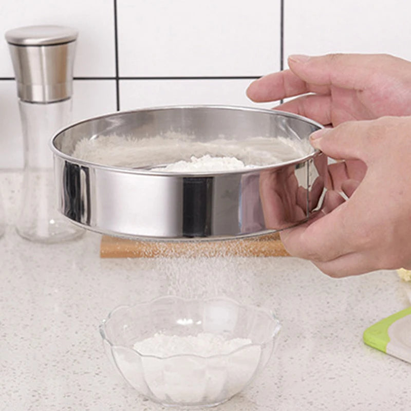 6 Pcs Fine Mesh Flour Sifter Set – Stainless Steel Baking Sieves