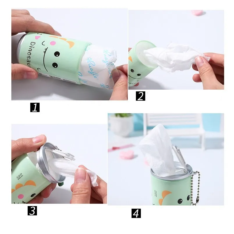 Mini Wet Wipes Tin – Portable Pocket Size Tissues (30 Wipes) | Non-Toxic Travel Tissue Pack