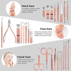 16 in 1 Manicure Pedicure Grooming Kit Stainless Steel Set