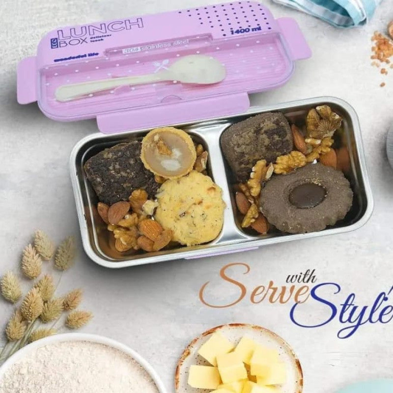 Eco Leak Proof Stainless Steel Lunch Box – Portable Bento Lunch Box for Kids & Adults