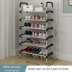 6 Layer Steel Shoe Rack – Heavy Duty Multi-Tier Shoe Organizer