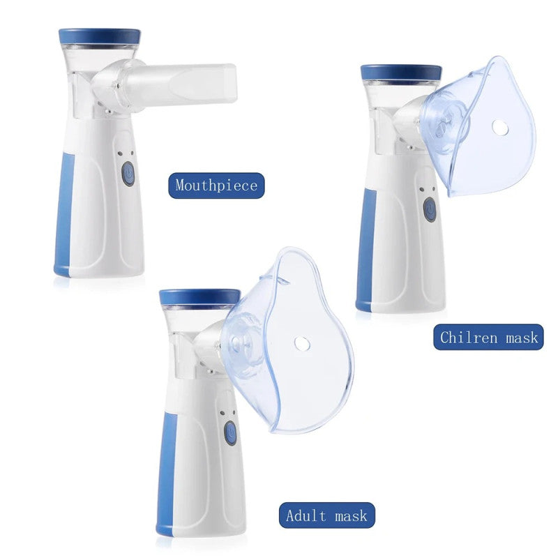 Portable Mesh Nebulizer Machine | USB Rechargeable Silent Nebulizer for Kids & Adults