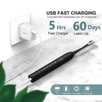 Sonic Electric Toothbrush – Rechargeable Waterproof Oral Care Brush with Extra Heads