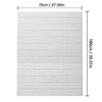 3D Brick Wallpaper Sheet – Self Adhesive Wall Sticker