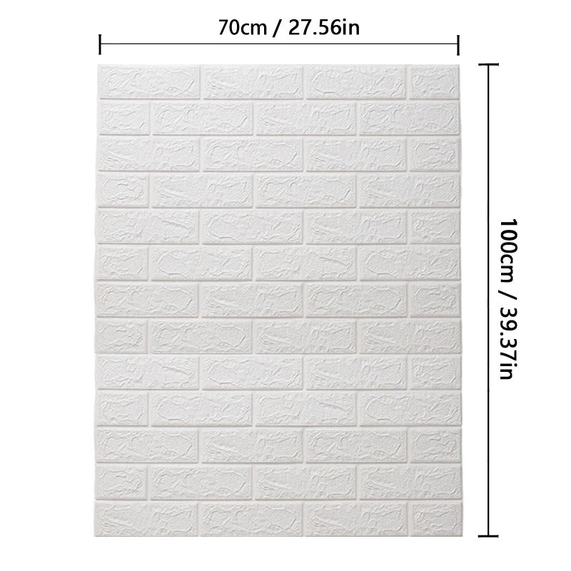 3D Brick Wallpaper Sheet – Self Adhesive Wall Sticker
