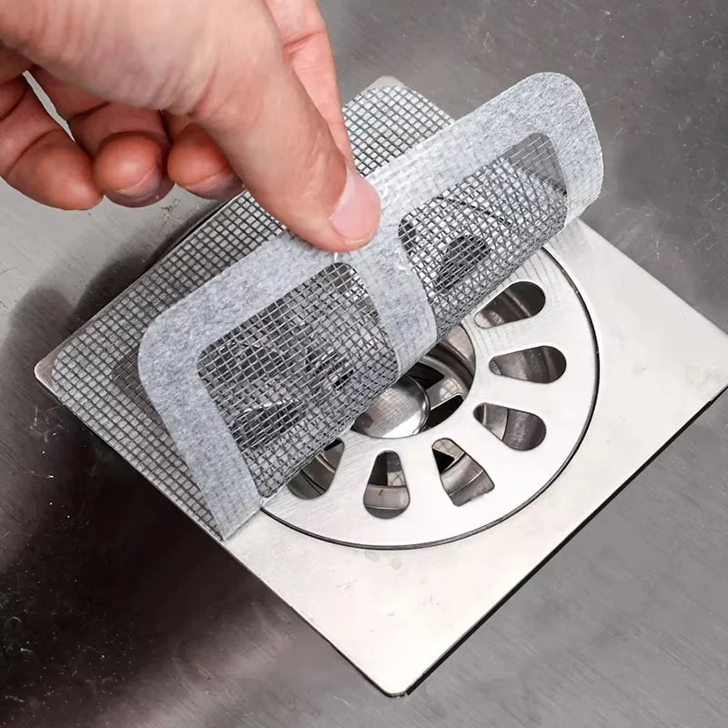 Adhesive Sink Drain Patch (Pack of 20) – Anti-Clog Hair Catcher Filter | Kitchen & Bathroom Drain Protector