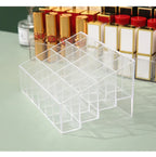24 Grid Makeup Organizer – Acrylic Cosmetic Storage Box | Lipstick, Nail Polish & Beauty Organizer