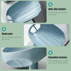Pack of 2 360° Rotating Soap Holder with Drain – Wall Mounted Self Draining Soap Dish