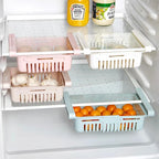 Pack of 2 Fridge Storage Basket – Adjustable Fridge Drawer Organizer | Sliding Storage Box for Fruits & Vegetables