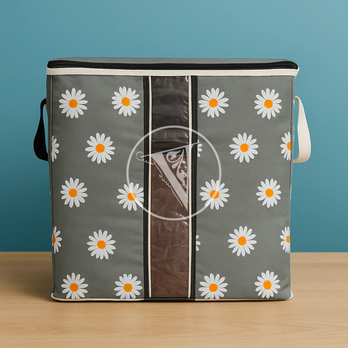 Pack of 2 Floral Large Storage Bag – Multipurpose Clothes & Blanket Organizer