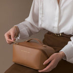 Large capacity leather Travel Cosmetic Bag