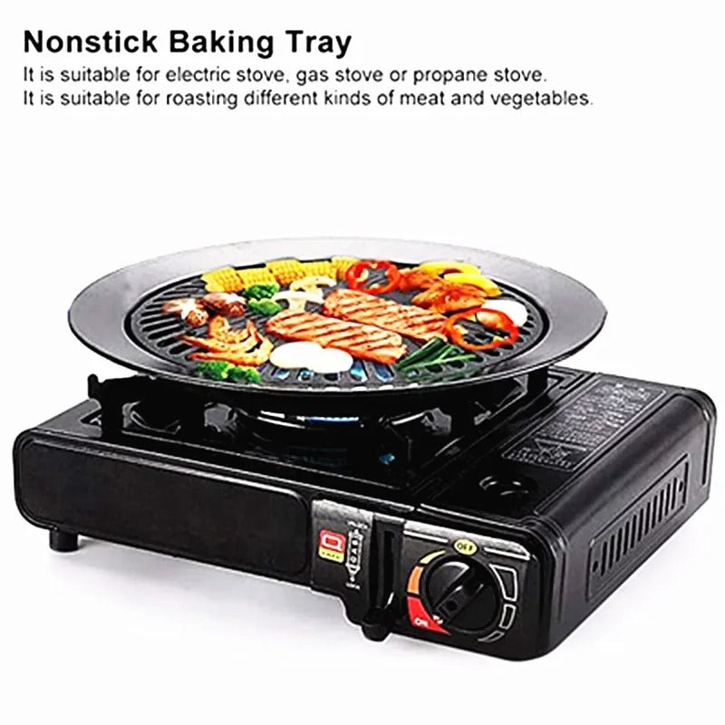 Stove Top BBQ Grill Pan – Non-Stick Portable Grill for Gas Stove | Indoor BBQ & Steak Grill Plate