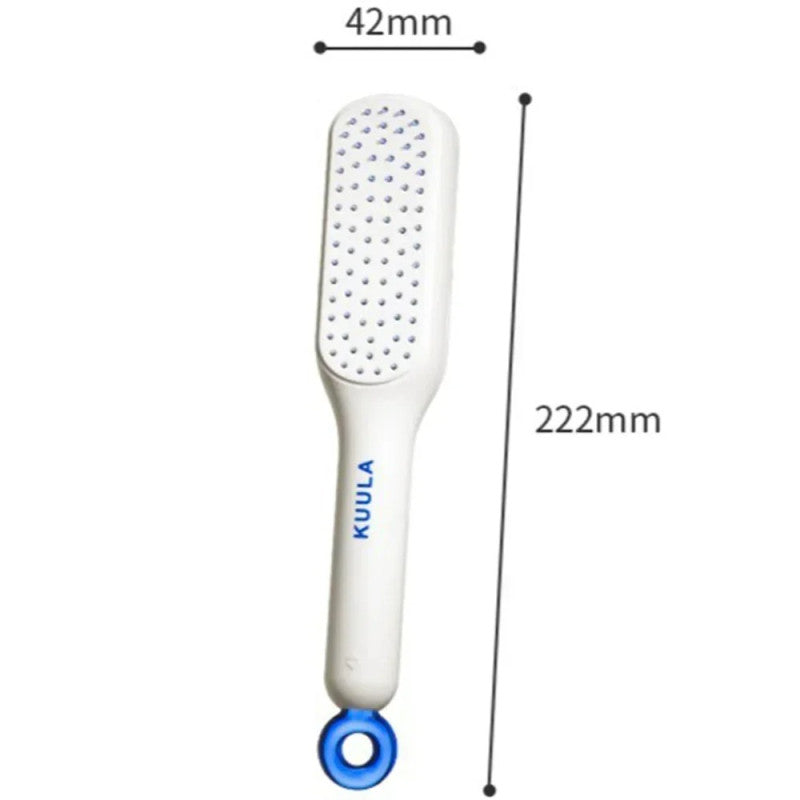 Self Cleaning Hair Brush – Anti-Hair Fall Detangling Comb with One-Click Cleaning