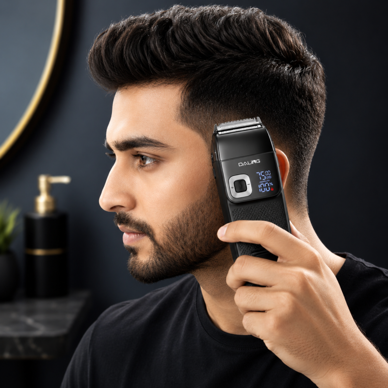 Daling DL-9300 2 In 1 Cordless Electric Shaver & Hair Trimmer – 7500RPM Professional Grooming Machine