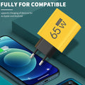 65W GaN Fast Charger – USB A + Type-C Super VOOC Dual Port Adapter