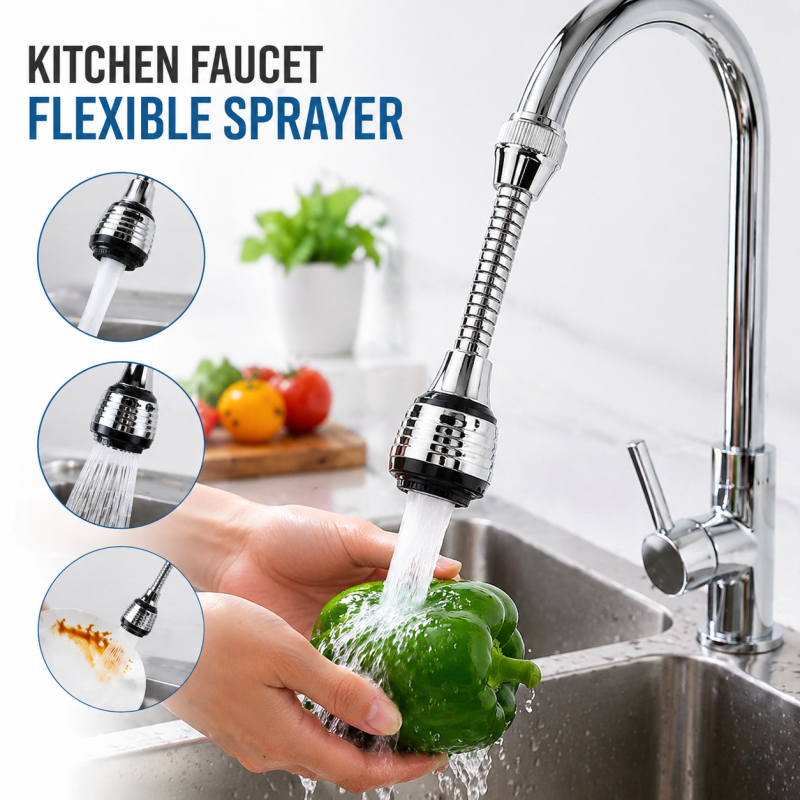 Turbo Flex Faucet – 360° Flexible Kitchen Sink Sprayer Attachment