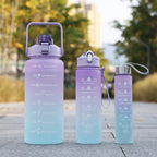3PCS Water Bottle Set – Motivational Gradient Bottles