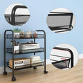 3 Tier Storage Trolley Rack – Rolling Organizer Shelf