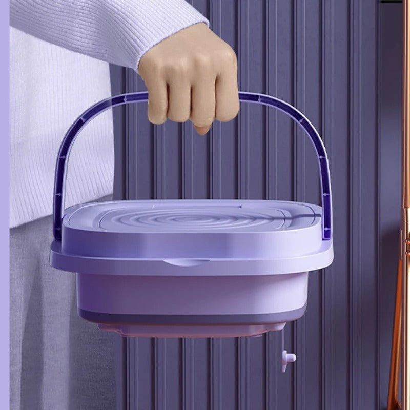 Portable Folding Mini Washing Machine – Compact Electric Washer for Travel & Home