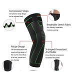 1 Pc Compression Knee Pad with Strap – Full Leg Sleeve Support | Arthritis Pain Relief | Sports Gym Knee