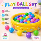 12 Soft Plastic Tent Balls Set for Kids – Multicolor Ball Pit Play Balls