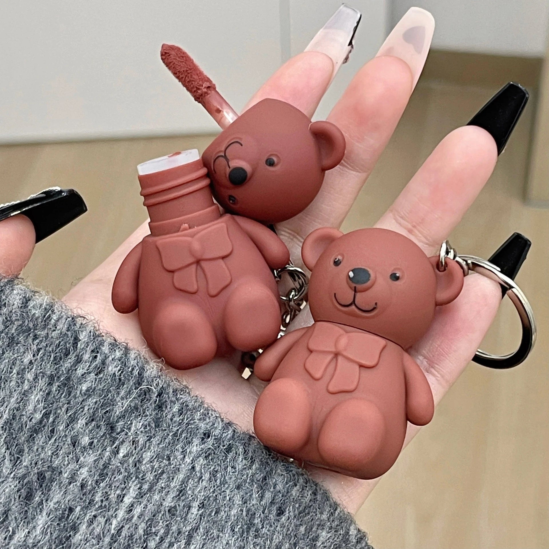 Teddy Bear Lip Gloss Pack of 6 – Cute Mini Lip Gloss Set