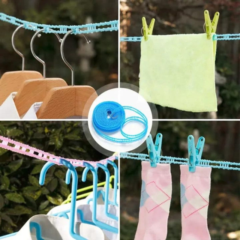 Windproof Anti-Slip Clothes Washing Line Drying Nylon Rope