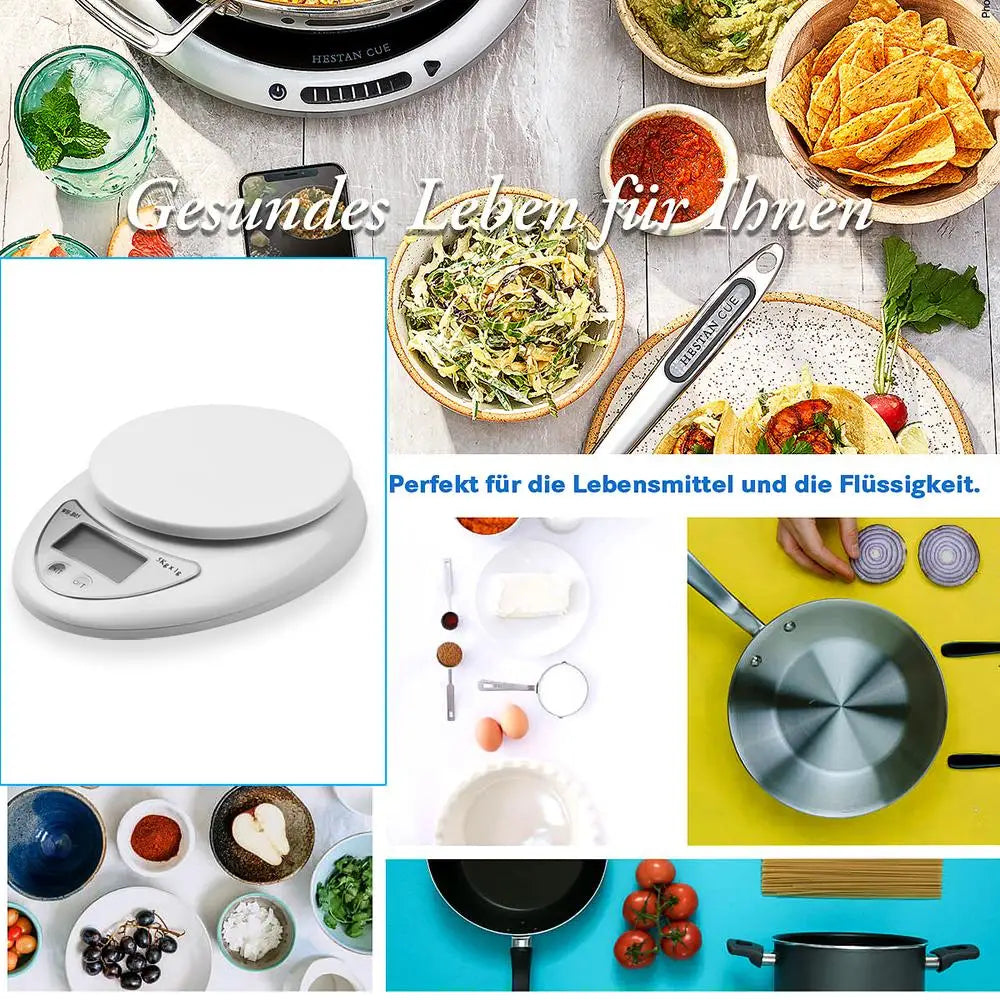 Digital Kitchen Weight Scale with Bowl – Accurate Food & Baking Scale