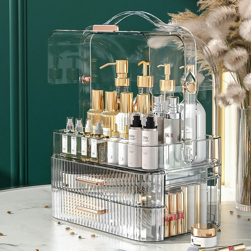 Transparent Cosmetic & Makeup Organizer – Multi Layer Storage Box with Drawers