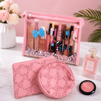 Pack of 3 Premium Makeup Pouch Set – Waterproof Cosmetic & Travel Organizer Bags for Girls