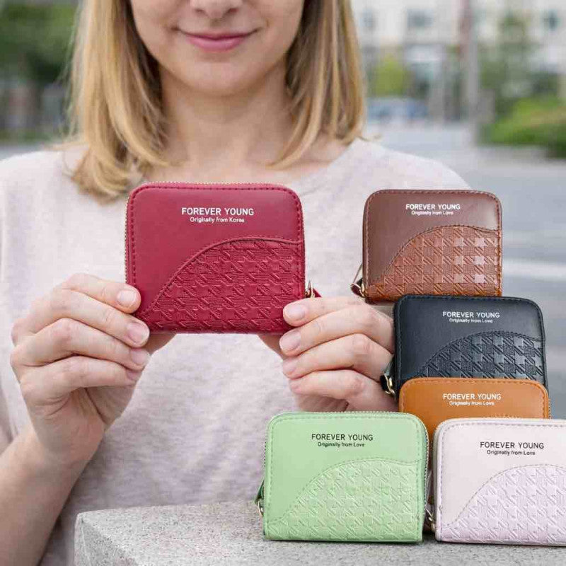 Womens Wallet Double Zipper Wallet For Ladies Small Wallet