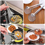 Frying Tong 2 in 1 Kitchen Sifter Strainer Tongs