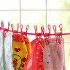 Portable Clothesline 185CM with 12pcs Clips for Home