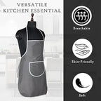 Pack of 2 Kitchen Apron – Waterproof Cooking Apron with Pocket | Adjustable & Comfortable Chef Apron