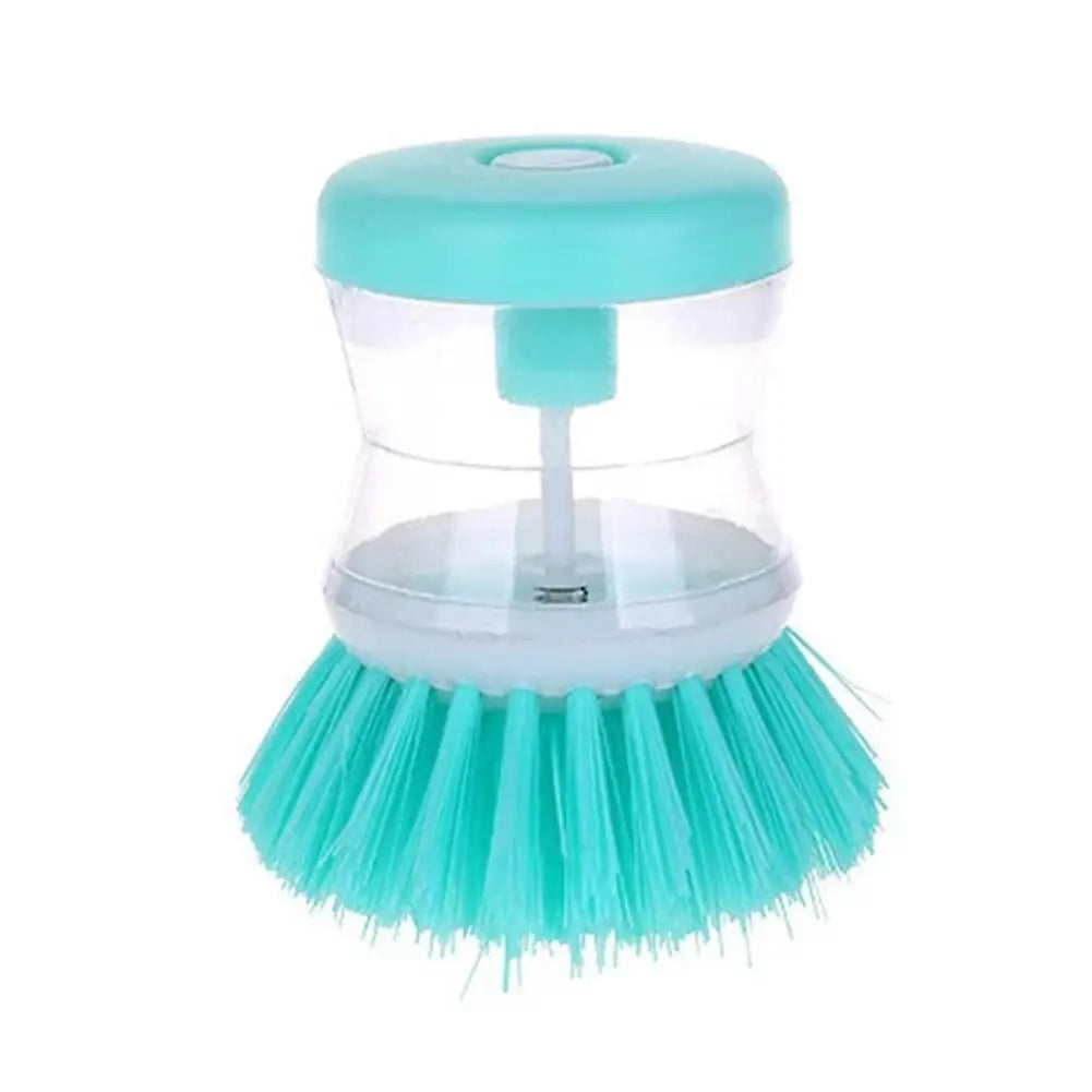 Pack of 2 Dish Cleaning Brush with Soap Dispenser – Automatic Liquid Dispensing Kitchen Scrubber