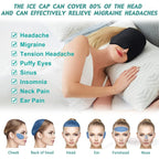 Hot & Cold Therapy Ice Cap – Gel Headache Relief Mask | Migraine Relief & Stress Cooling Cap