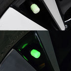 Car and Bike Wheel Tire Rim Glow Radium Light Air Valve Cap Universal for Cars, Trucks, Motorcycles and Bikes