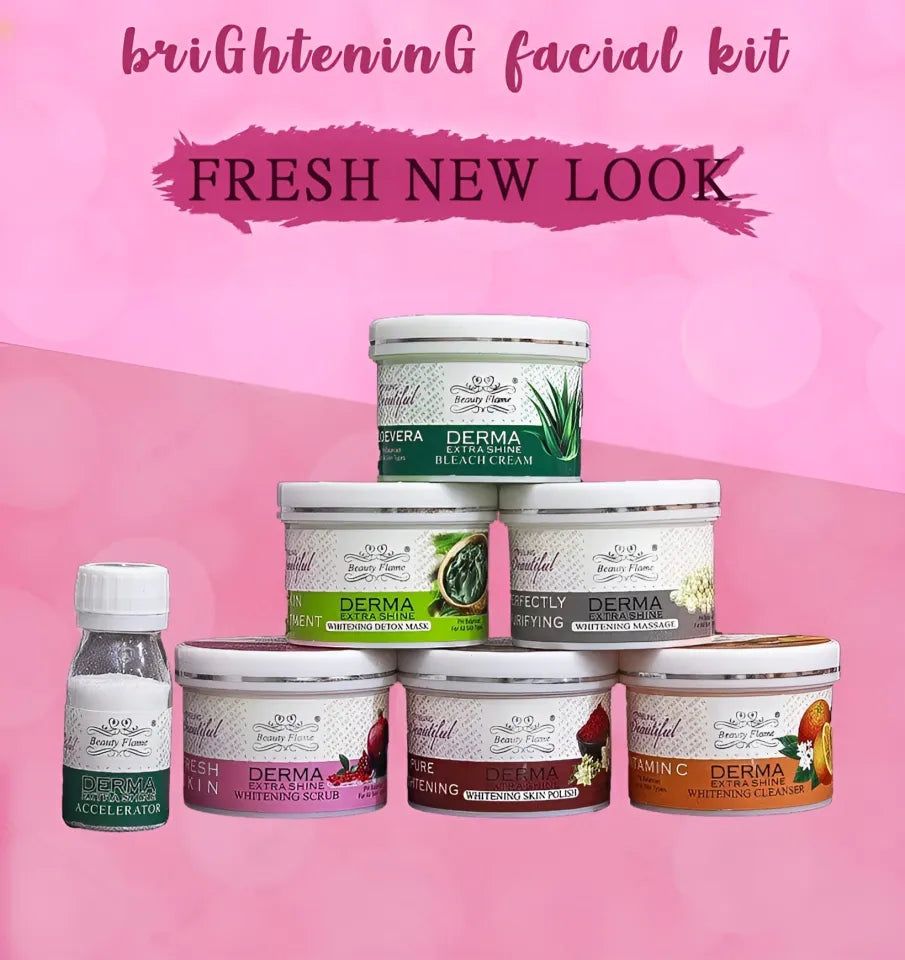 Derma Facial Kit 7-in-1 – Complete Brightening & Glow Skin Care Set