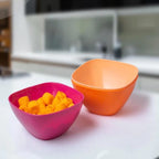 Ruby Plastic Bowl Set (Pack of 3) – BPA Free Microwave & Dishwasher Safe Serving Bowls