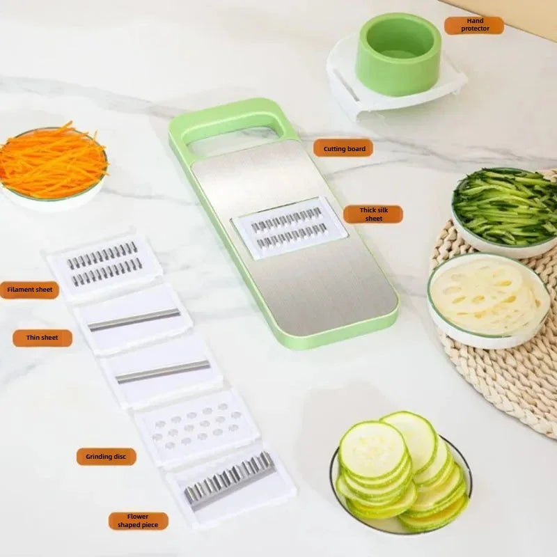 5 in 1 Vegetable Slicer Cutter – Multi Function Mandoline Slicer | Kitchen Chopper & Grater Tool