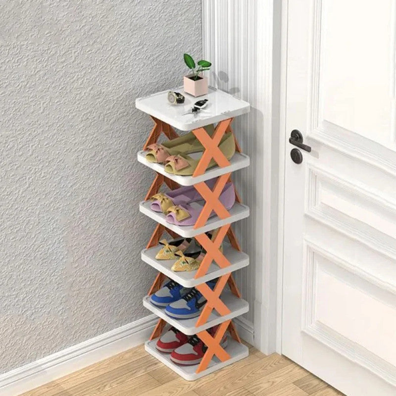 5 Layer X Shape Shoe Rack – Stylish Multi-Tier Space Saving Shoe Organizer