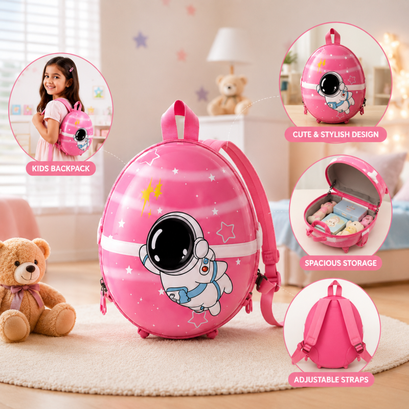 Cute Astronaut Kids Backpack – Lightweight Cartoon School & Travel Bag for Kids