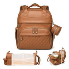 PU Baby Diaper Bag Backpack with Multifunction Diapers Changing Station