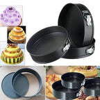 Set of 3 Non-Stick Springform Cake Pan Set – Round Baking Moulds